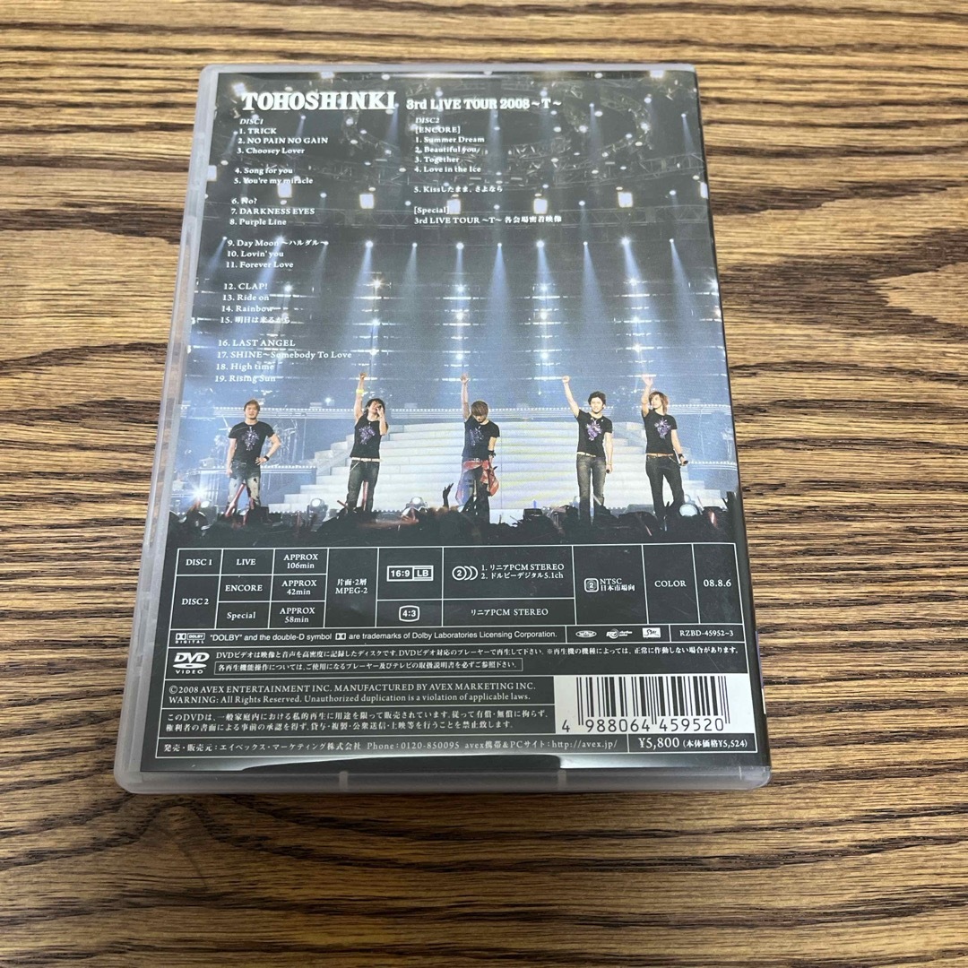 東方神起(トウホウシンキ)の3rd　LIVE　TOUR　2008　〜T〜 DVD エンタメ/ホビーのDVD/ブルーレイ(舞台/ミュージカル)の商品写真