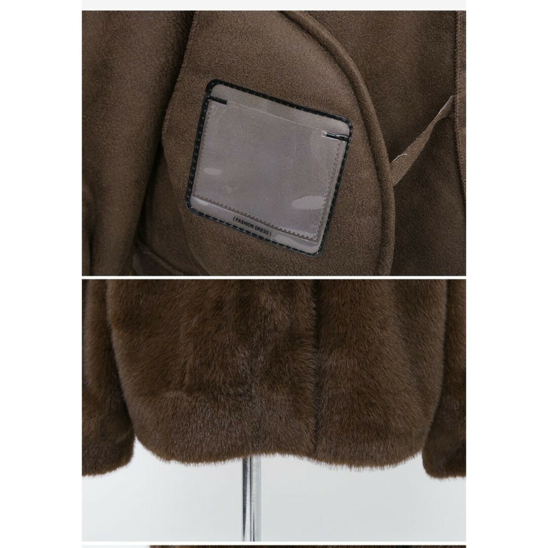 dholic(ディーホリック)のDHOLIC(ディーホリック)カラーネックボタンフライエコファージャケット レディースのジャケット/アウター(毛皮/ファーコート)の商品写真