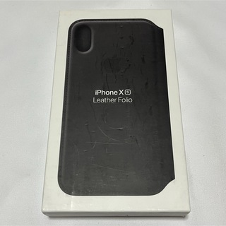 アップル(Apple)の新品◆ 純正 iPhone XS レザーフォリオ ブラック MRWW2FE/A(iPhoneケース)