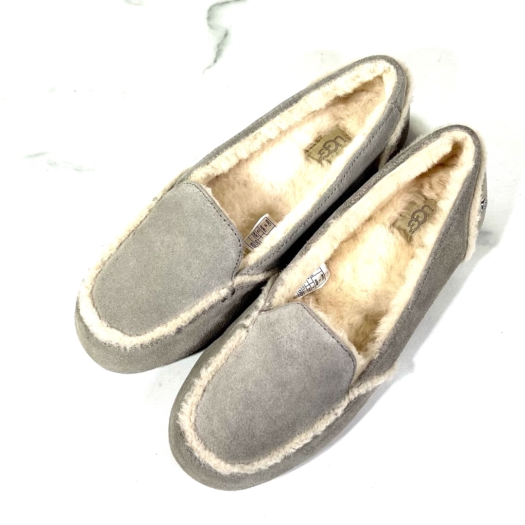 美品】UGG HAILEY ヘイリー スリッポン モカシン グレー 23.0-