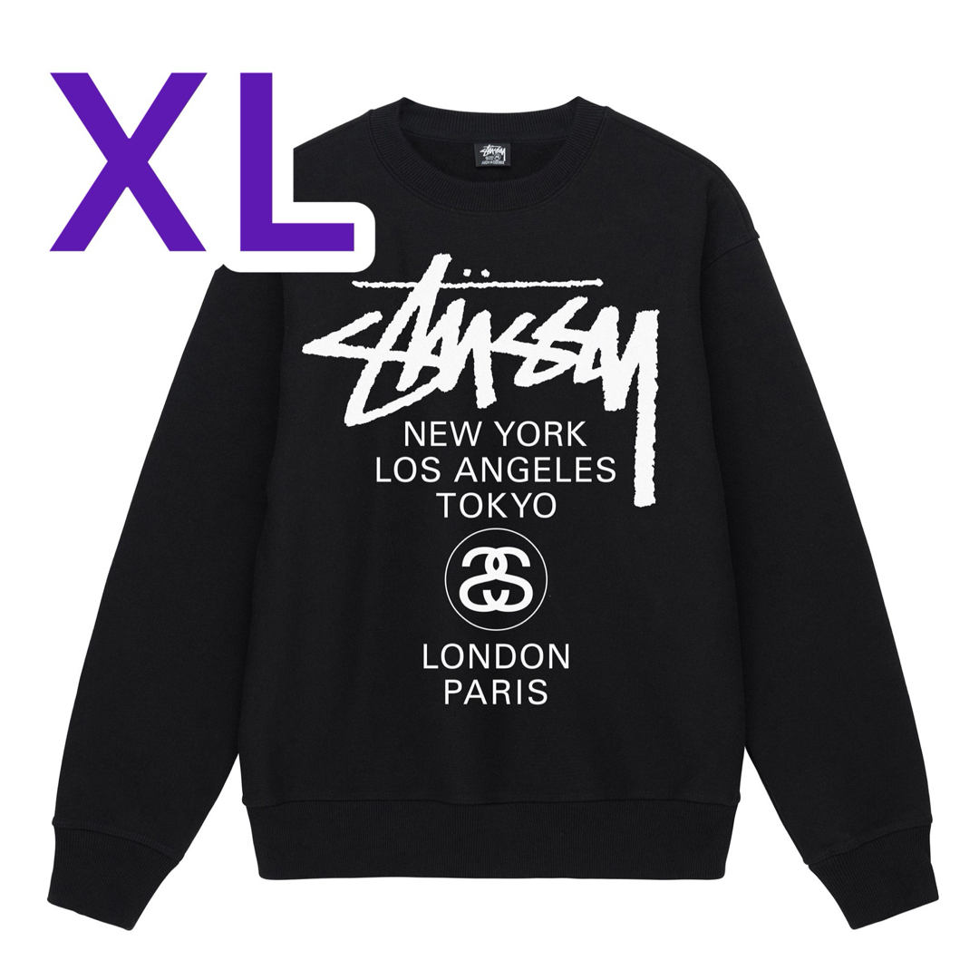 スウェット XL グレー STUSSY ワールドツアー