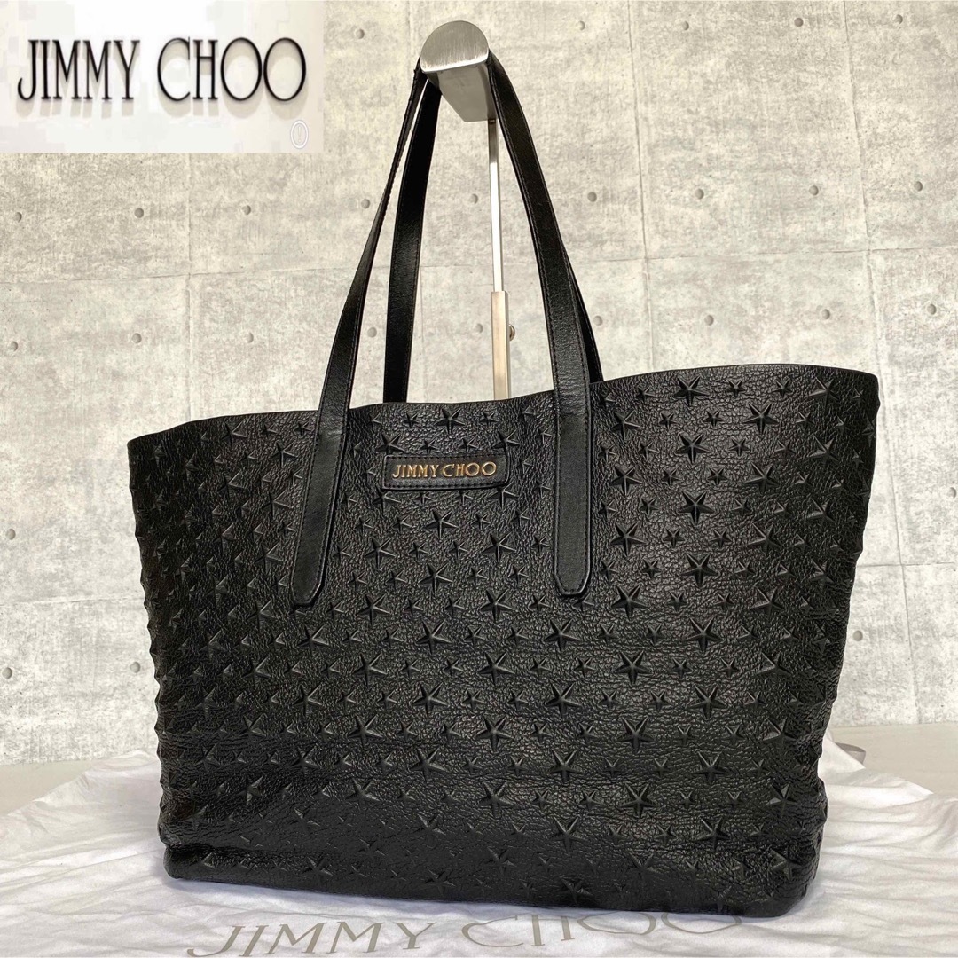 JIMMY CHOO(ジミーチュウ)の【JIMMY CHOO】SOFIA/M BLACK エンボススター トートバッグ レディースのバッグ(トートバッグ)の商品写真