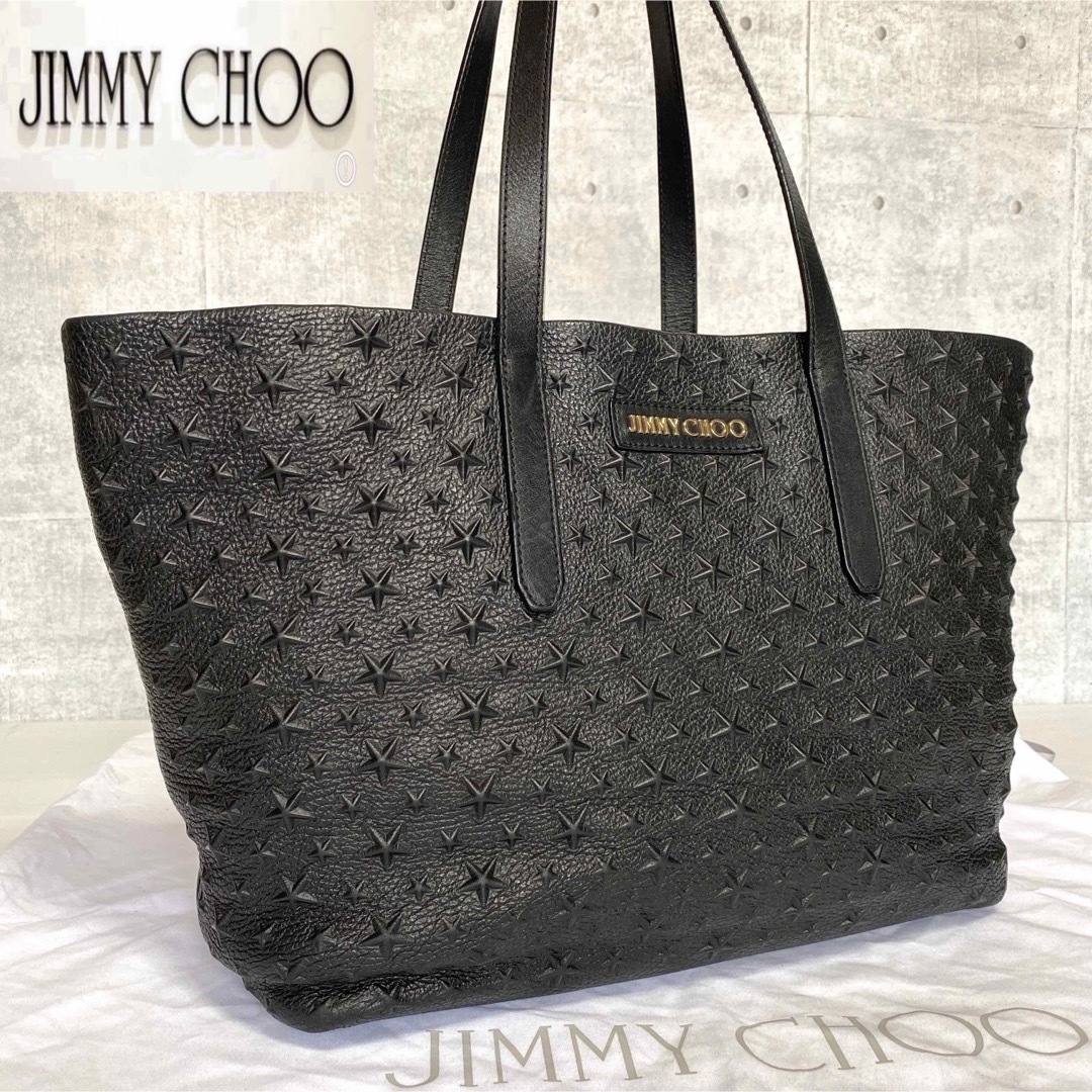 JIMMY CHOO(ジミーチュウ)の【JIMMY CHOO】SOFIA/M BLACK エンボススター トートバッグ レディースのバッグ(トートバッグ)の商品写真