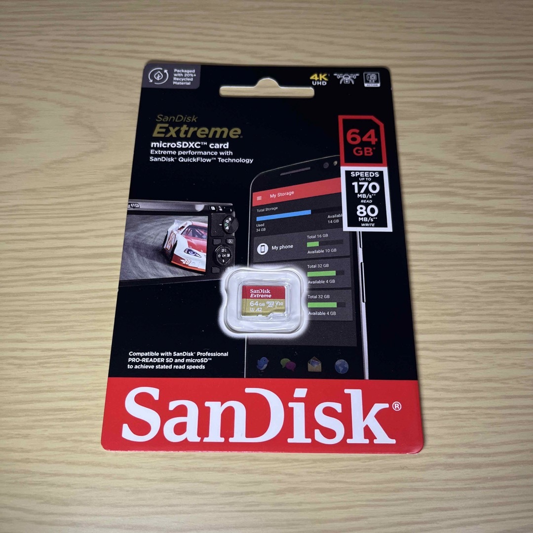 SanDisk(サンディスク)のSanDisk microSDXCカード 64GB SDSQXAH-064G-G スマホ/家電/カメラのカメラ(その他)の商品写真