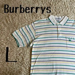 バーバリー(BURBERRY) ポロシャツ(メンズ)（グリーン・カーキ/緑色系