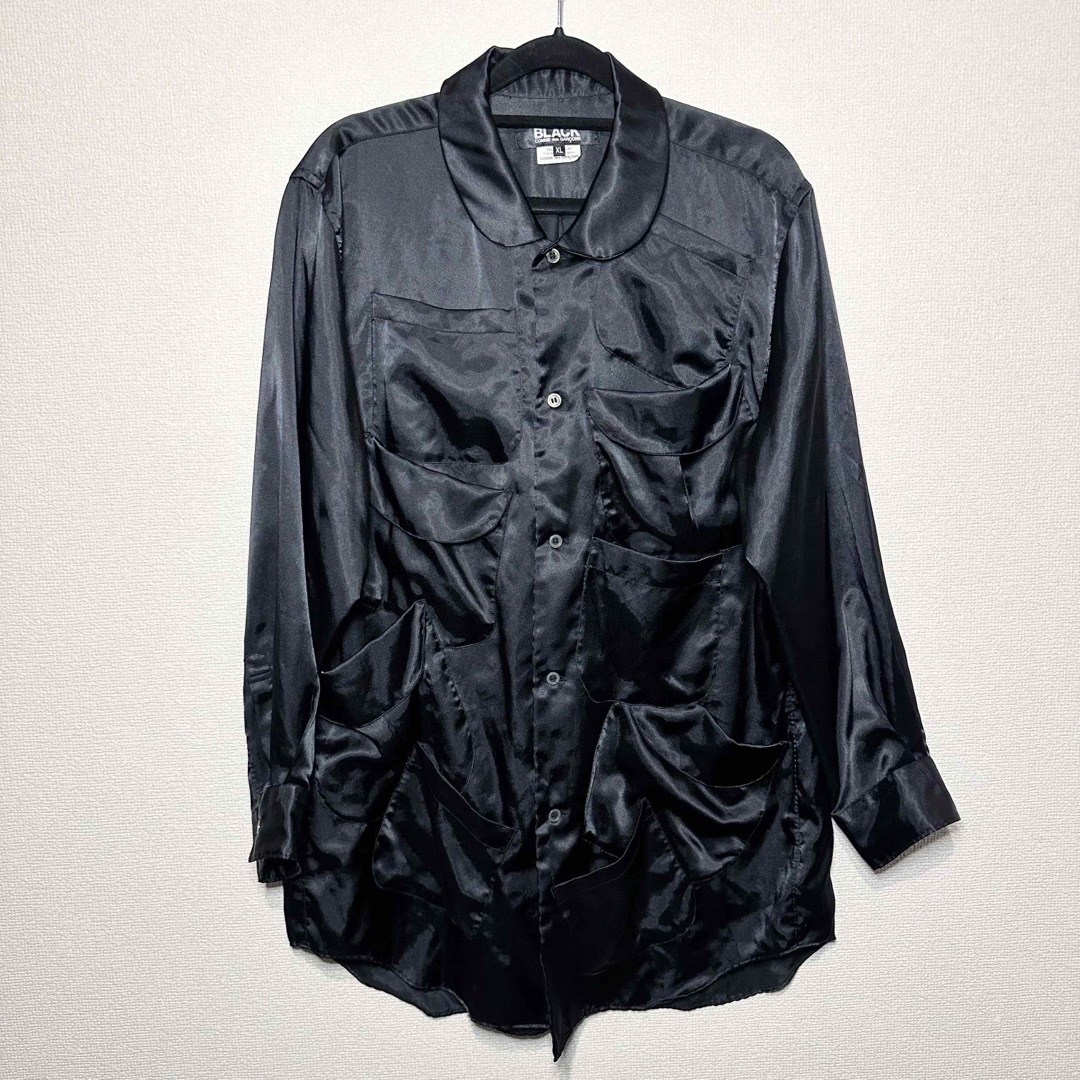 BLACK COMME des GARCONS 20AW サテンポケットブラウストップス