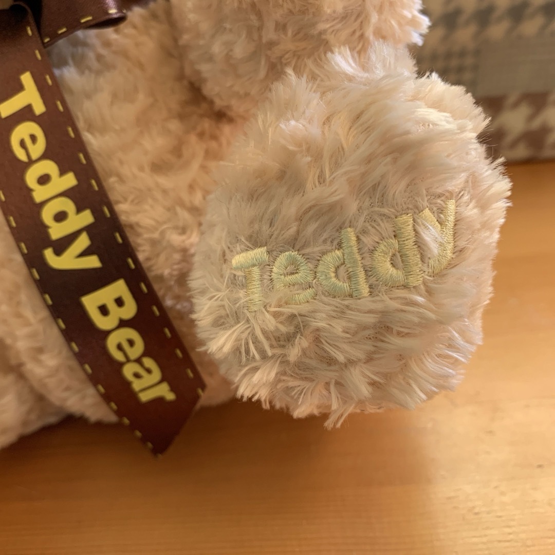 【Thank’s Teddy Bear】テディベアぬいぐるみ/優しいベージュ色 エンタメ/ホビーのおもちゃ/ぬいぐるみ(ぬいぐるみ)の商品写真