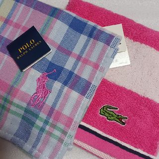 ポロラルフローレン(POLO RALPH LAUREN)の値下げ📌POLO Ralph Lauren&ラコステ☆タオルハンカチ2枚セット(ハンカチ)