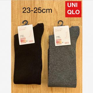 ユニクロ(UNIQLO)の新品 UNIQLO ヒートテックハイソックス 2セット 23-25cm(ソックス)