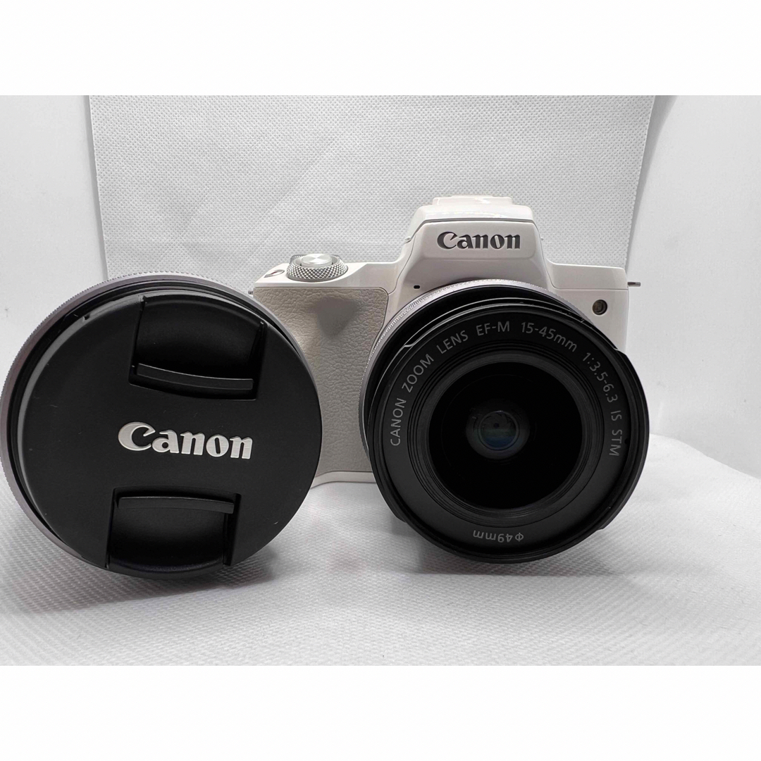 Canon - 美品 Canon EOS KISS M ダブルレンズの通販 by QOO's shop