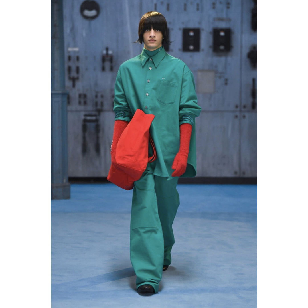 RAF SIMONS(ラフシモンズ)のraf simonsビッグフィット デニム シャツ サイズMグリーン メンズのトップス(シャツ)の商品写真