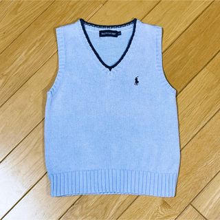 ラルフローレン(Ralph Lauren)の【100】ラルフローレン　ニットベスト　水色　卒園式　入園式(ニット)