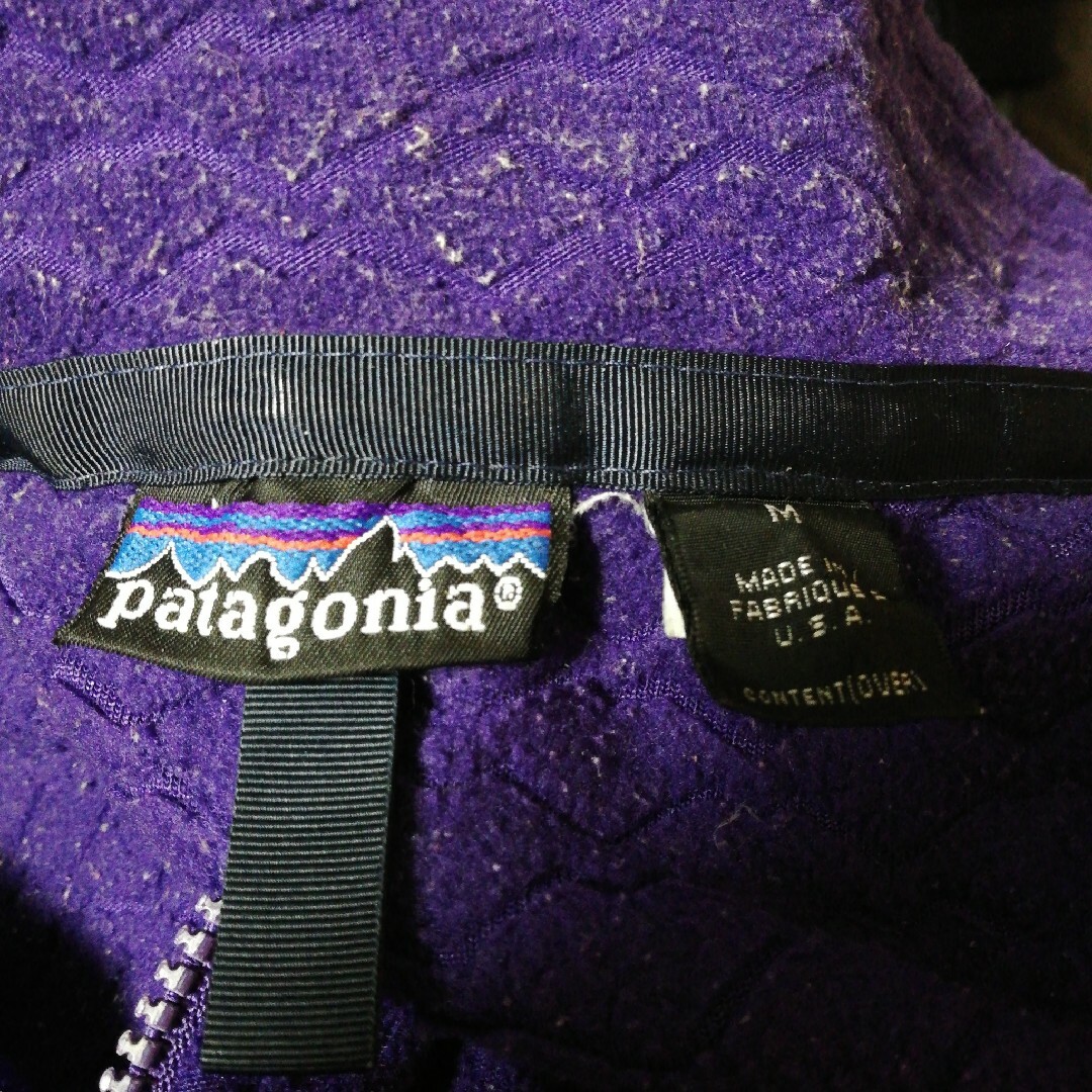 patagonia(パタゴニア)の良カラー90'sUSA製 パタゴニア フリースフルジップジャケット エンボス加工 メンズのジャケット/アウター(ブルゾン)の商品写真