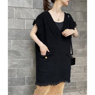 アダワス(ADAWAS)のADAWAS/アダワスのKNIT TWEED 2PKT ベスト(ベスト/ジレ)