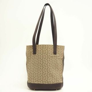 セリーヌ(celine)のセリーヌ　Cマカダム　トートバッグ　バケツ　キャンバス×レザー　ベージュ　ハンド(トートバッグ)