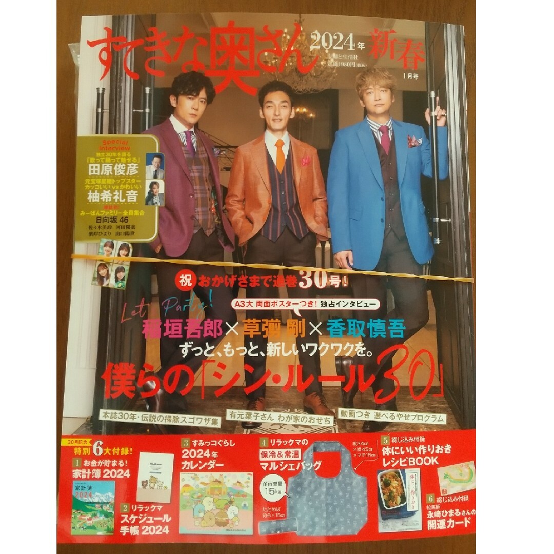 主婦と生活社(シュフトセイカツシャ)のすてきな奥さん2024年新春1月号【全付録付き】 エンタメ/ホビーの雑誌(生活/健康)の商品写真