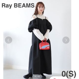 レイビームス(Ray BEAMS)の【タグ付き新品】Ray BEAMS パフスリーブ 2way ワンピース(ロングワンピース/マキシワンピース)