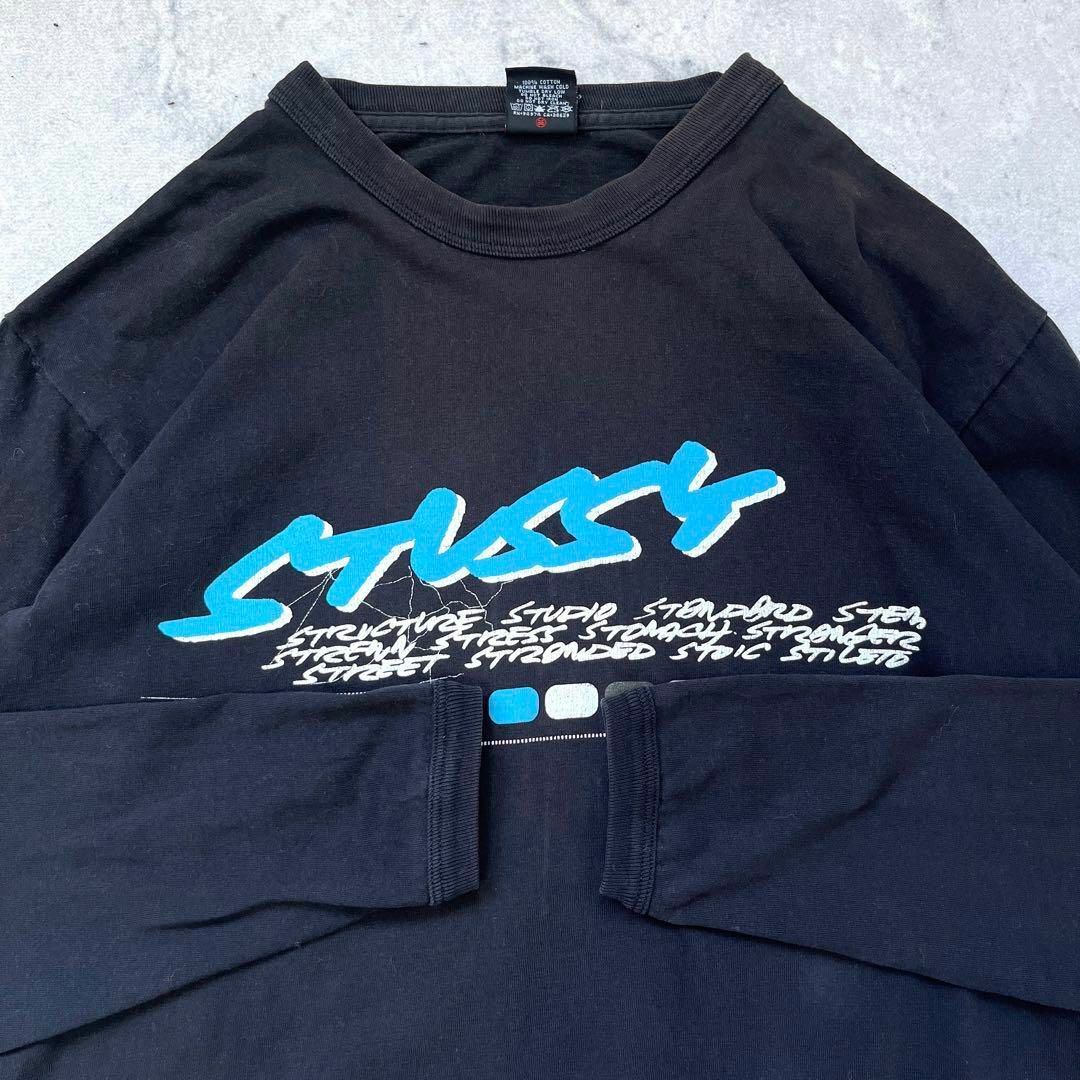 【00s～ stussy】メキシコ製 長袖 Tシャツ ロンT 黒 ステューシー