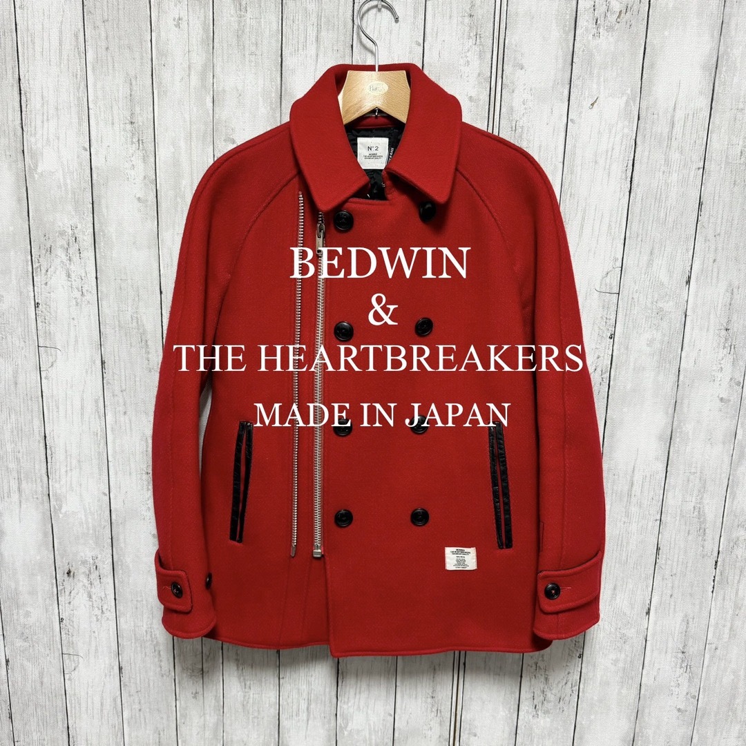 BEDWIN\u0026THE HEARTBREAKERS ピーコート！レッド！日本製！