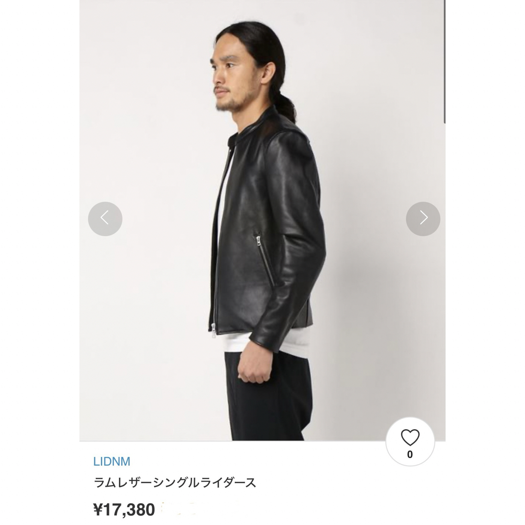超美品!LIDNMラムレザーシングルライダースジャケット!日本製!