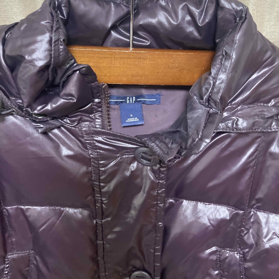 GAP(ギャップ)のGAP 紫　ダウンロングコート レディースのジャケット/アウター(ダウンジャケット)の商品写真