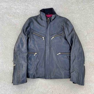 アバハウス(ABAHOUSE)のvintage 90's ABAHOUSE レザーライダース シングル 八の字(ライダースジャケット)