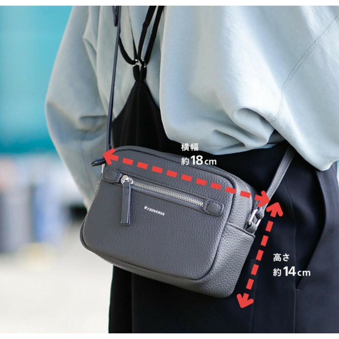 CONVERSE(コンバース)の新品　コンバース　レザー　ショルダーバック レディースのバッグ(ショルダーバッグ)の商品写真