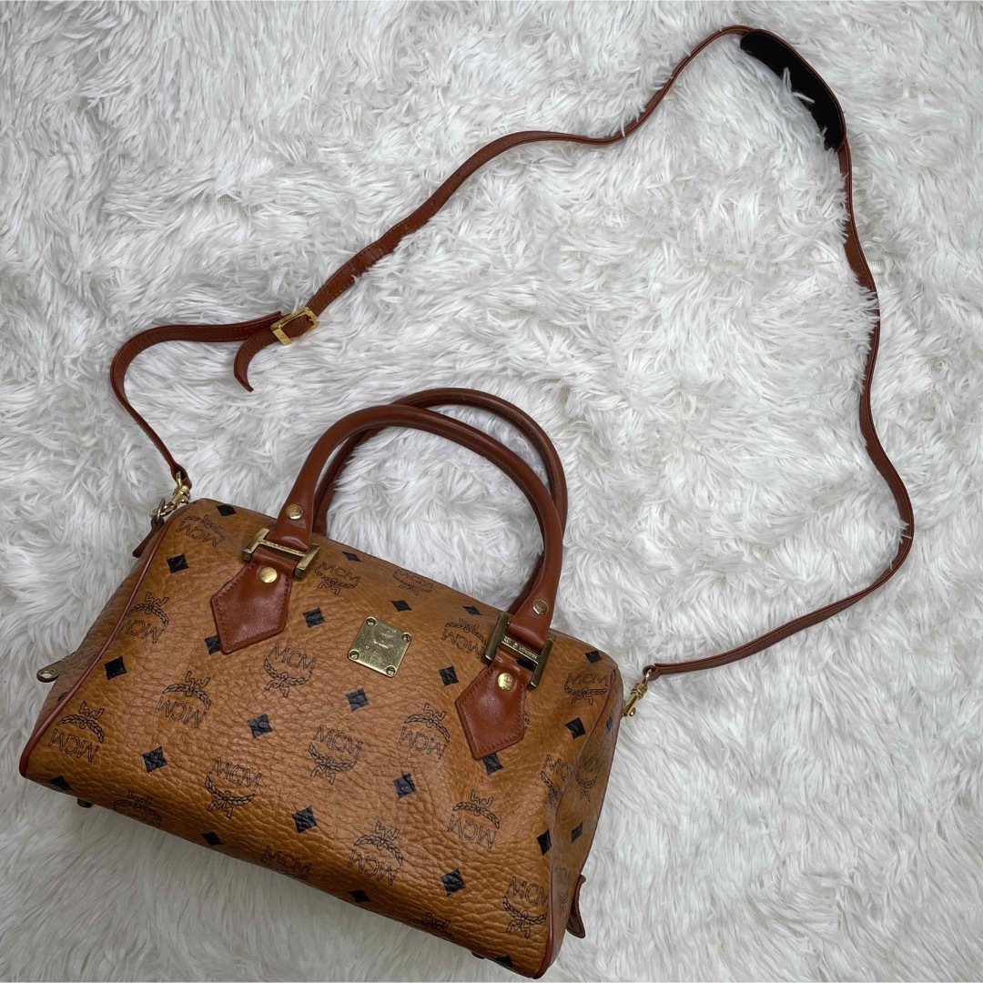 MCM ミニボストンバッグ/ハンドバッグ ヴィセトス柄 - ハンドバッグ MCM ミニボストンバッグ/ハンドバッグ ヴィセトス柄 - ハンドバッグ