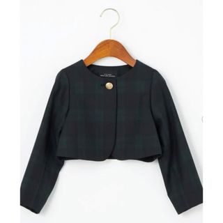 ユナイテッドアローズグリーンレーベルリラクシング(UNITED ARROWS green label relaxing)の新品　130 フォーマル　ジャケット　ボレロ　チェック　女の子　子供　フォーマル(ドレス/フォーマル)