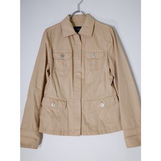 バーバリー(BURBERRY)のBURBERRY LONDONバーバリーロンドン 製品洗いコットン フルジップサファリジャケット【38】【LJKA73419】(その他)