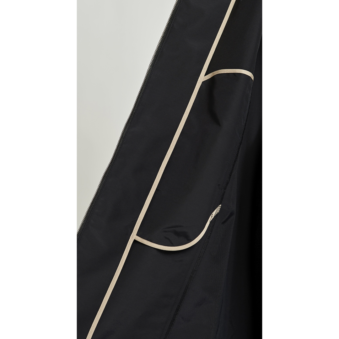 新品 yori ビッグリボン撥水ロングパーカー ブラック 新品 yori ビッグリボン撥水ロングパーカー ブラック