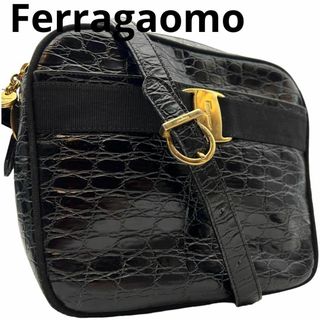 Salvatore Ferragamo - Ferragamo ヴァラブラウン クロコ型押しレザー ...