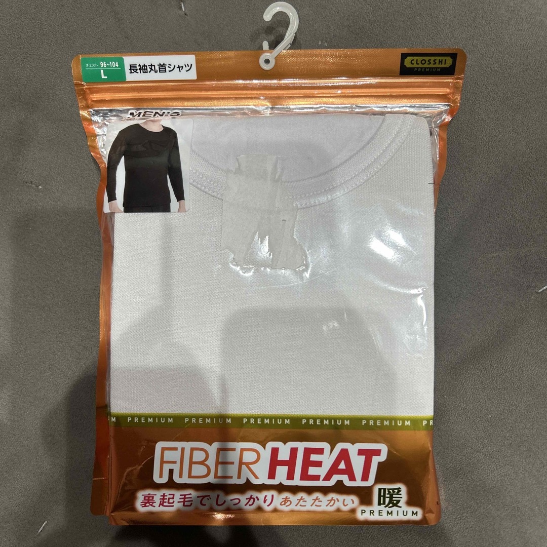 しまむら(シマムラ)の新品 FIBER HEAT ファイバーヒート メンズ クルーネック 長袖 シャツ メンズのトップス(Tシャツ/カットソー(七分/長袖))の商品写真