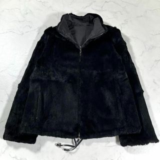 'S Max Mara　中わたジャケット　ショートコート　黒色　フード付ファー付