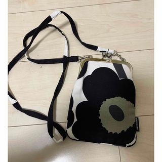 値下★未使用★マリメッコ★がま口ポシェット marimekko ブルー