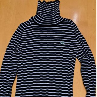 ラコステ(LACOSTE)のLACOSTE　タートルネック黒wool100％(ニット/セーター)