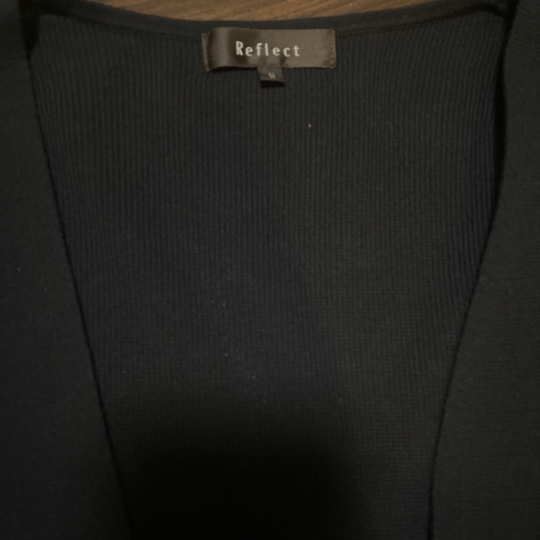 ReFLEcT(リフレクト)のReflect リフレクト　コットンロングカーディガン　ブラック　サイズS レディースのトップス(カーディガン)の商品写真