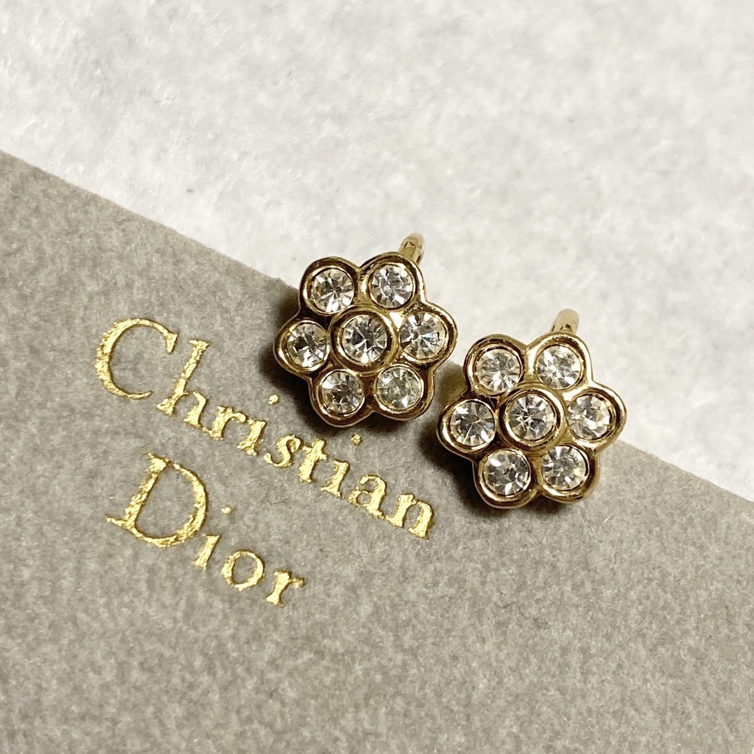 Christian Dior ラインストーンイヤリングイヤリング