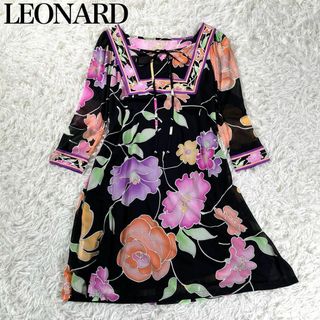 LEONARD SPORT ☆ 美品 ハート柄 ワンピース