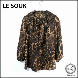 ルスーク(Le souk)のLE SOUK ルスーク レディース トップス 七分袖 柄ブラウス Mサイズ(シャツ/ブラウス(長袖/七分))