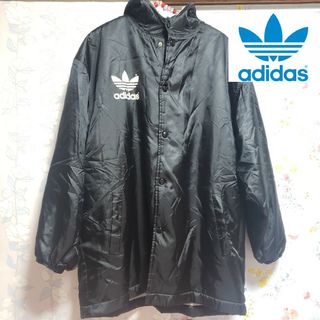 アディダス(adidas)の古着 adidas アディダス デサント製 ボアコート ベンチコート(ナイロンジャケット)