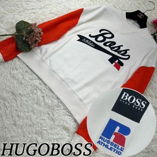 HUGO BOSS スウェットパーカー　ブラック　マルチワッペン　XL