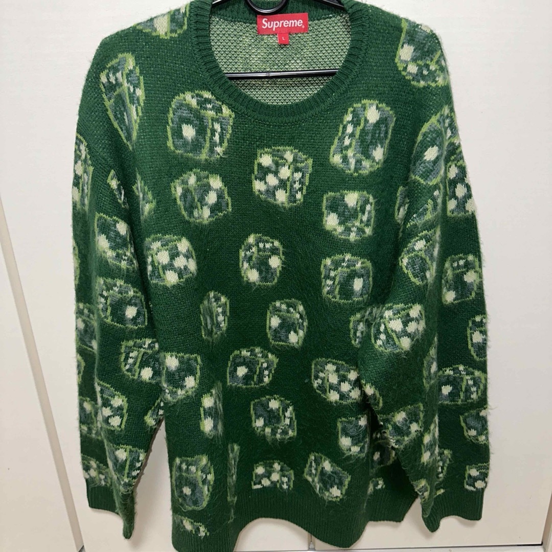 Supreme dice sweater グリーン LサイズSupremeオンライン状態