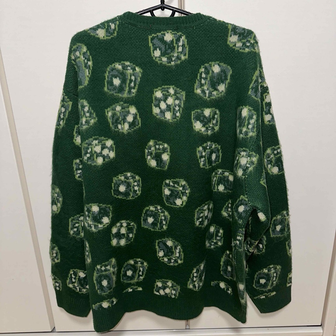 Supreme(シュプリーム)のSupreme dice sweater グリーン Lサイズ メンズのトップス(ニット/セーター)の商品写真