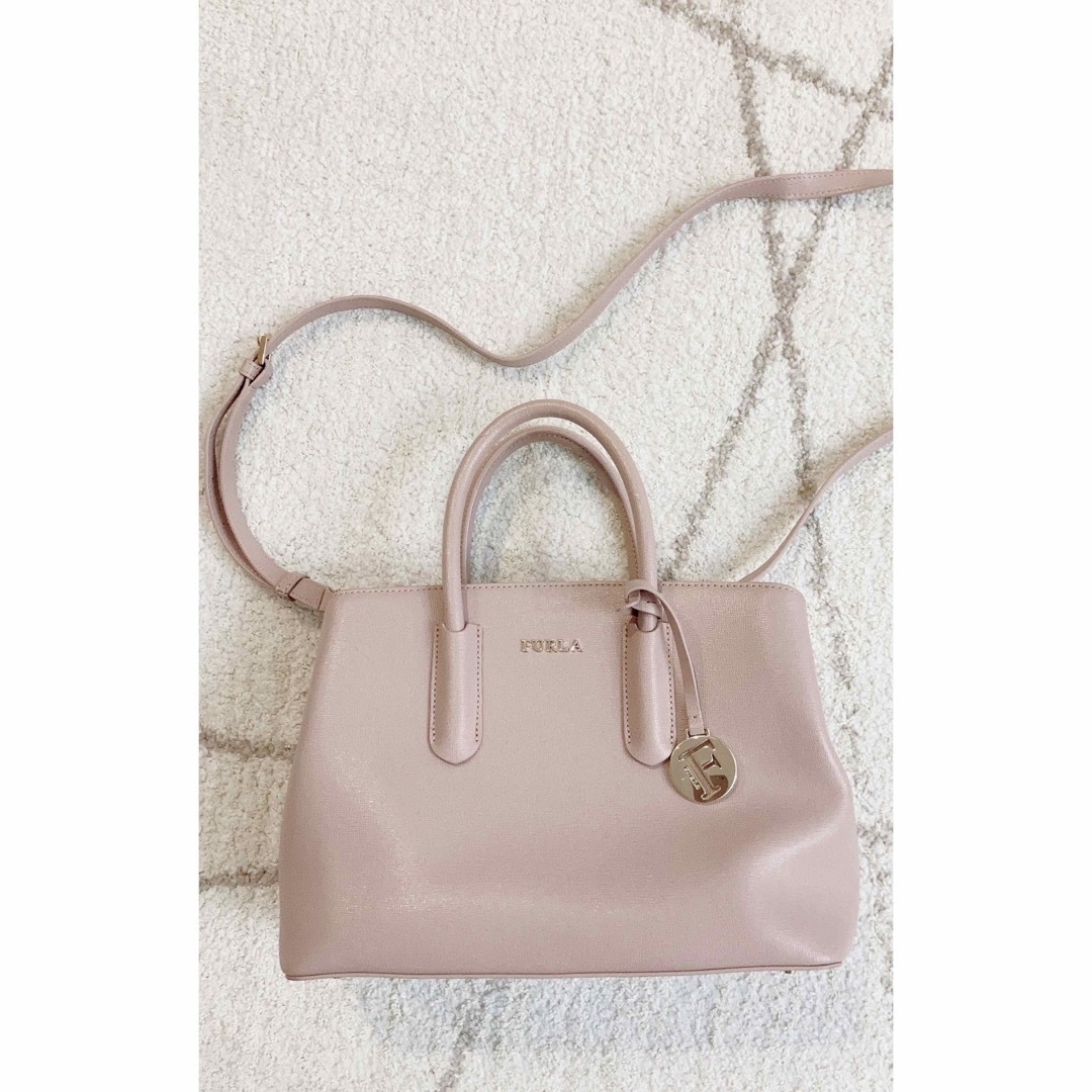 FURLA ピンクベージュ　ツーウェイバック　新品未使用