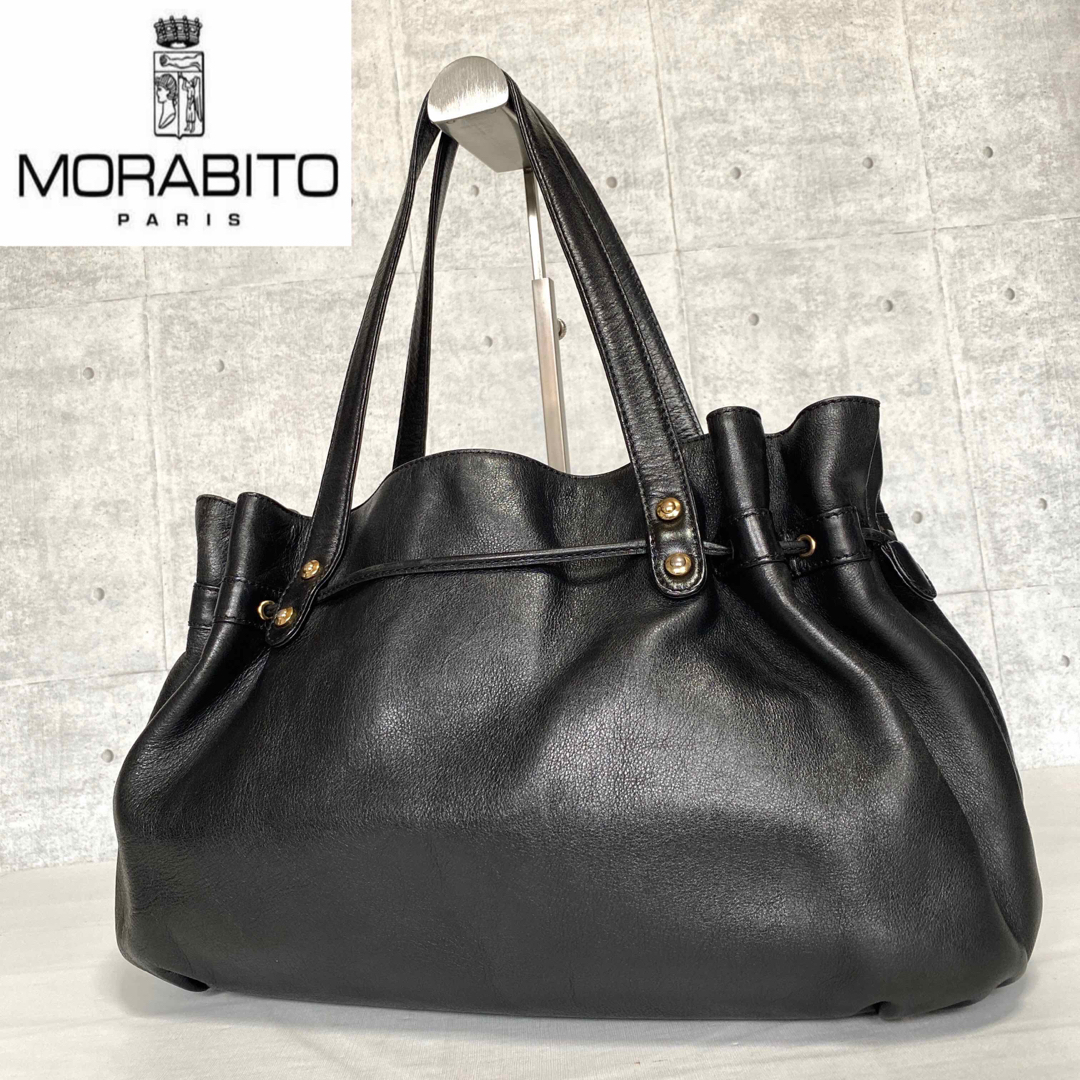MORABITO - 【良品】MORABITO モラビト BLACK レザー ゴールド金具