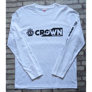 ユナイテッドアスレ(UnitedAthle)の【MADSPEED】趣味Tシャツ クラウン crown 王冠 長袖 ホワイト(車外アクセサリ)