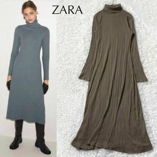 ヴィクトリアシークレット新品☆ZARA ザラ 袖ボリュームハイネックワンピース