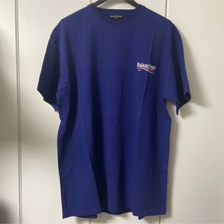 バレンシアガ Tシャツ・カットソー(メンズ)(ブルー・ネイビー/青色系