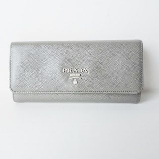 PRADA - PRADA(プラダ) 長財布 - グレー レザーの通販 by ブランディア